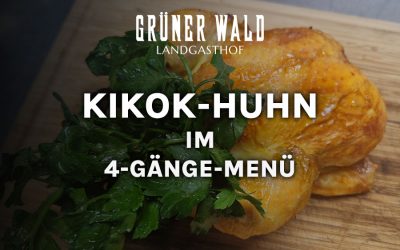 Kikok-Huhn im 4-Gänge-Menü