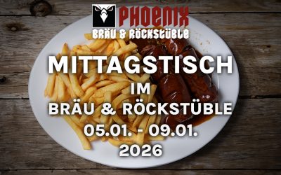 Mittagstisch im Bräu & Rockstüble – 05.01. – 09.01.