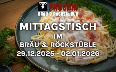 Mittagstisch im Bräu & Rockstüble – 29.12. – 02.01.