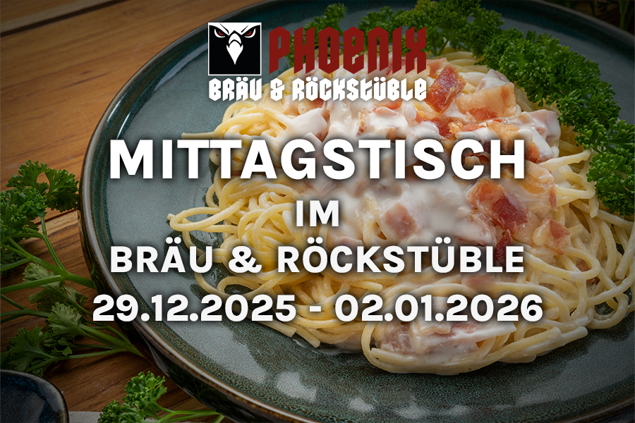 Mittagstisch im Bräu & Rockstüble – 29.12. – 02.01.